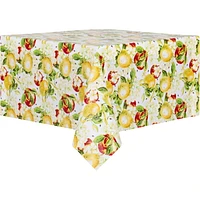 Mainstays PEVA Apples tablecloth, 100% polyester, non-woven flannel backing