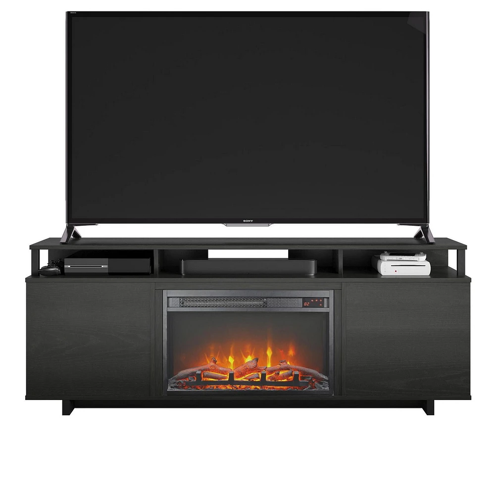 Ameriwood Home Mason Fireplace TV Stand for TVs up to 65", Espresso