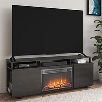 Ameriwood Home Mason Fireplace TV Stand for TVs up to 65", Espresso