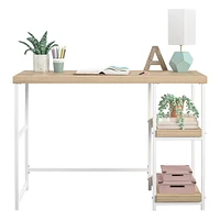 Sofia Kids Desk with Reversible Shelves, Blonde Oak