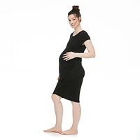 Robe avec côtés ruchés Paisley Sky Maternit