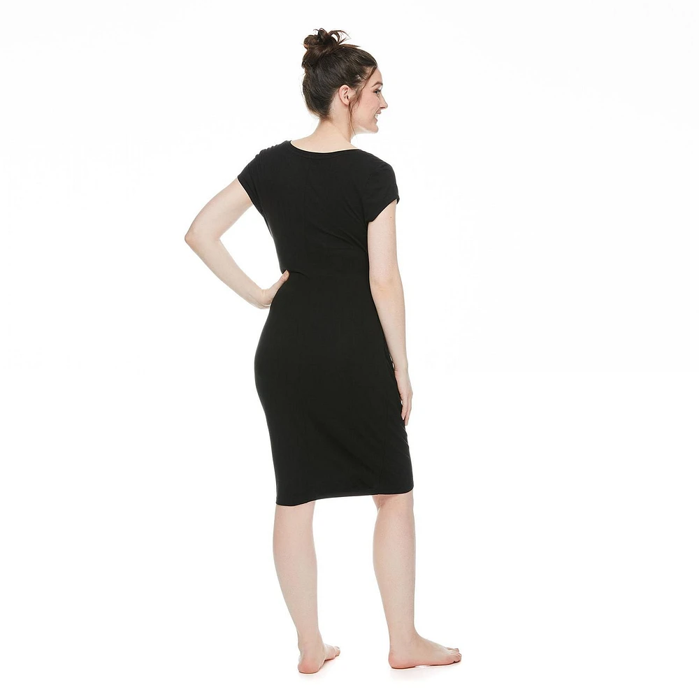 Robe avec côtés ruchés Paisley Sky Maternit