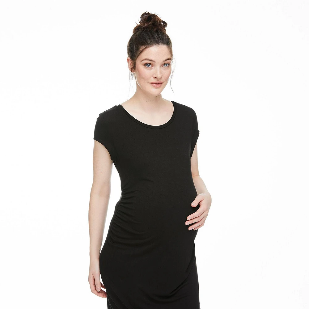 Robe avec côtés ruchés Paisley Sky Maternit