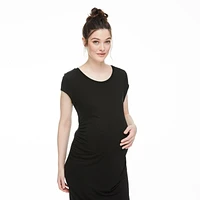 Robe avec côtés ruchés Paisley Sky Maternit