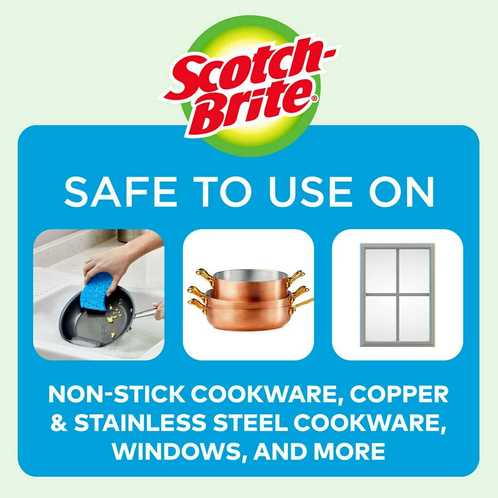 Éponge à pois de récurage antiégratignures Scotch-Brite®, 3/paquet