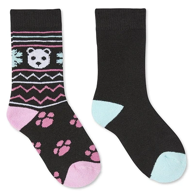 George Girls' Crew Socks 2-Pack