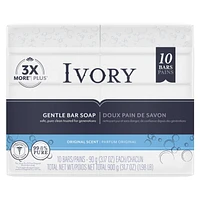 Ivory Bar Soap Original Scent, 10 x 90 g Bars