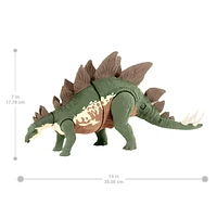 ​Jurassic World Camp Cretaceous Mega Destroyers Stegosaurus Dinosaur Action Figure, Toy Gift with Movable Joints, Attack and Breakout Feature