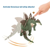 ​Jurassic World Camp Cretaceous Mega Destroyers Stegosaurus Dinosaur Action Figure, Toy Gift with Movable Joints, Attack and Breakout Feature