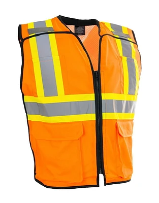 Forcefield Deluxe Zip-up Safety Vest 5 Point Tear-away<br>*On-Line Exclusive