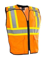 Forcefield Deluxe Zip-up Safety Vest 5 Point Tear-away<br>*On-Line Exclusive
