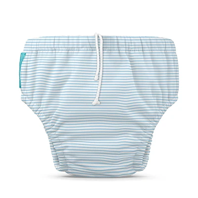 Reusable Swim Diaper Pencil Stripes Blue X-Large