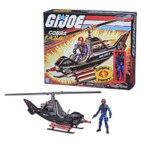 G.I. Joe Retro Collection Cobra F.A.N.G. Toy Vehicle with 3.75-Inch-Scale Cobra Pilot Figure Toys for Kids Ages 4 and Up