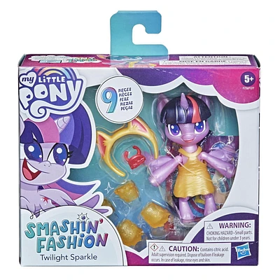 My Little Pony Smashin’ Fashion Twilight Sparkle Set -- Poseable Figure with Fashion Accessories and Surprise Toy Unboxing