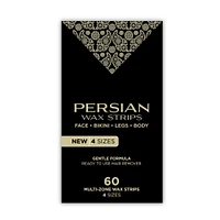Persian Bandes de cire multi-zones 4 Tailles - 60 Bandes (30 x 2)
