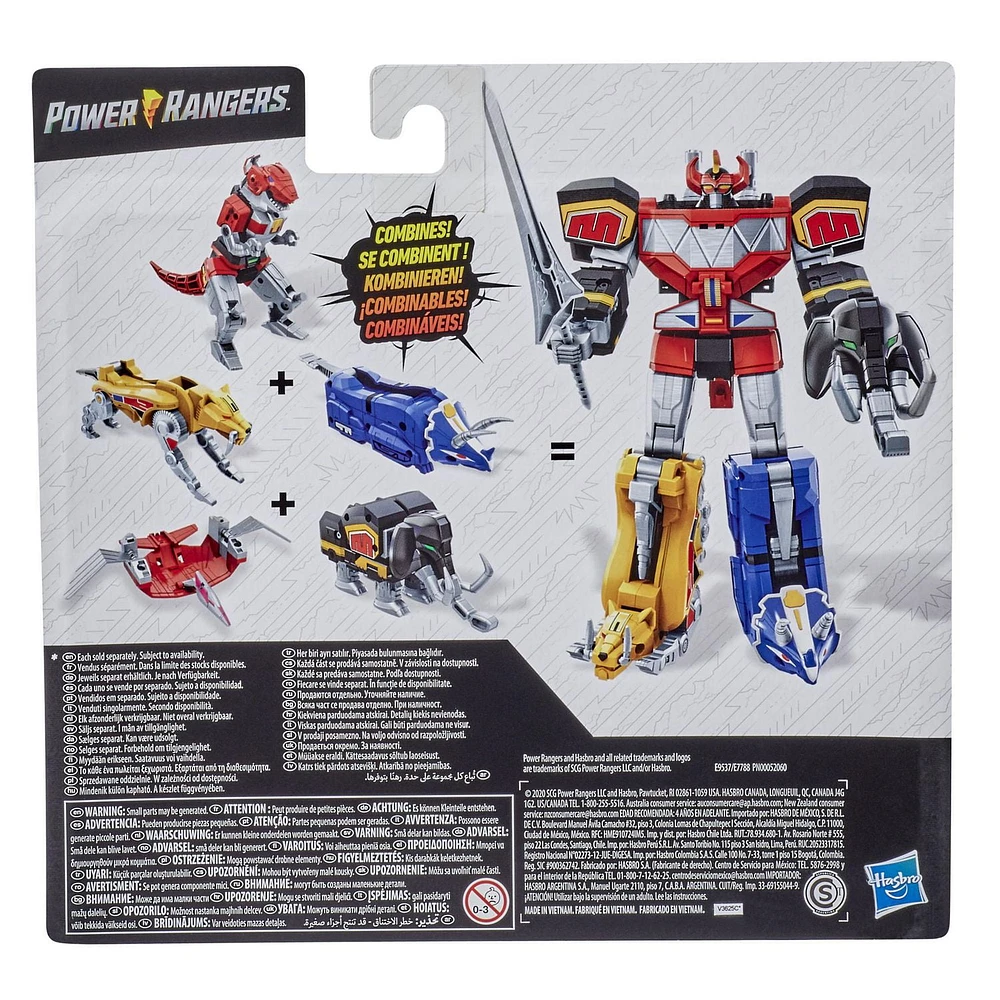 Power Rangers Mighty Morphin, 2 figurines Dinozord Mastodon et Dinozord Ptérodactyle, pièces du Megazord Dino, pour enfants, dès 4 ans