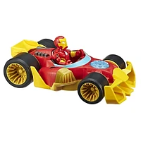 Playskool Heroes Marvel Super Hero Adventures Iron Man Speedster, 5-Inch Figure and Vehicle Set, Collectible Toys for Kids Ages 3 and Up