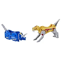 Power Rangers Mighty Morphin Triceratops Dinozord and Sabertooth Tiger Dinozord Toy 2-Pack Action Figures Part of Dino Megazord For Kids Ages 4 and Up