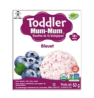 Toddler Mum-Mum Biscottes de riz biologiques Bleuet TMM Biscottes de riz biologiques Bleuet