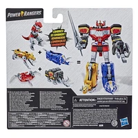 Power Rangers Mighty Morphin Triceratops Dinozord and Sabertooth Tiger Dinozord Toy 2-Pack Action Figures Part of Dino Megazord For Kids Ages 4 and Up