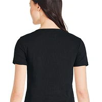 T-shirt côtelé à manches courtes George pour femmes