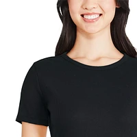 T-shirt côtelé à manches courtes George pour femmes