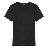 T-shirt côtelé à manches courtes George pour femmes