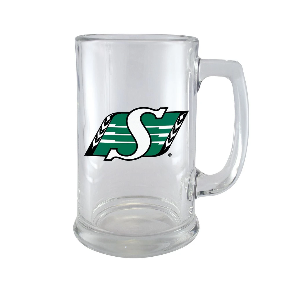 OFFICIALLY LICENCED CFL 15OZ BEER STEIN SASKATCHEWAN ROUGHRIDERS