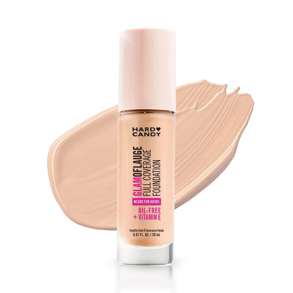 Hard Candy Glamoflauge Full Coverage Foundation, Oil-Free, 20 mL