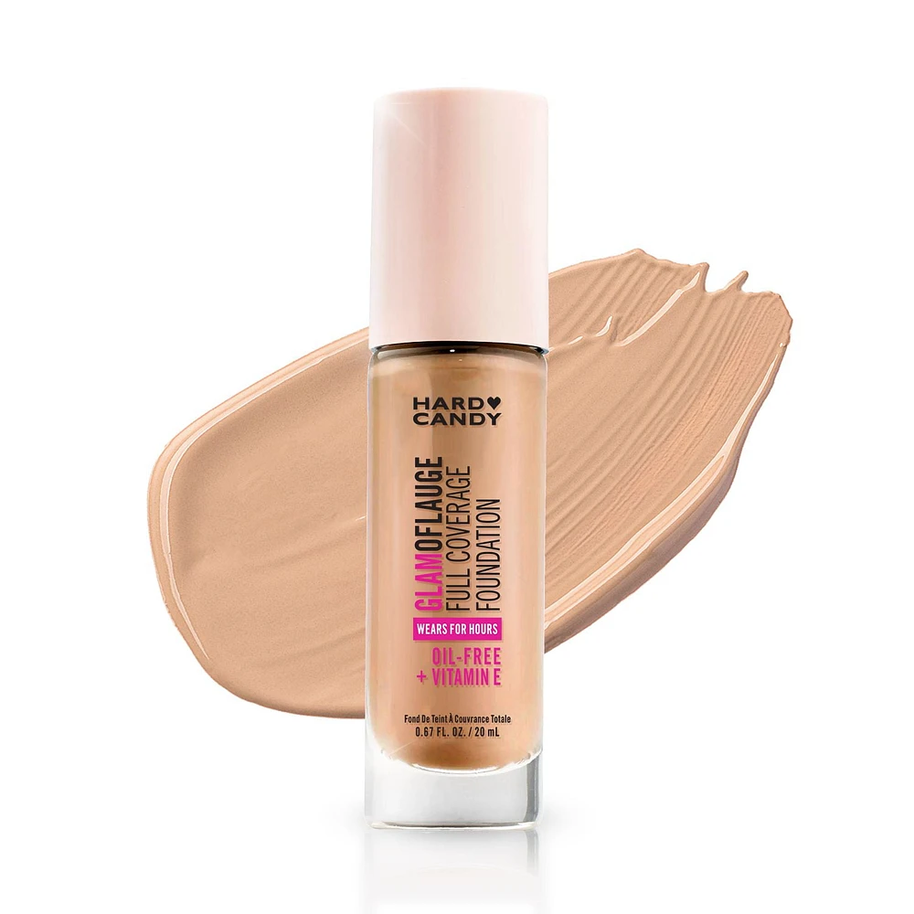 Hard Candy Glamoflauge Full Coverage Foundation, Oil-Free, 20 mL