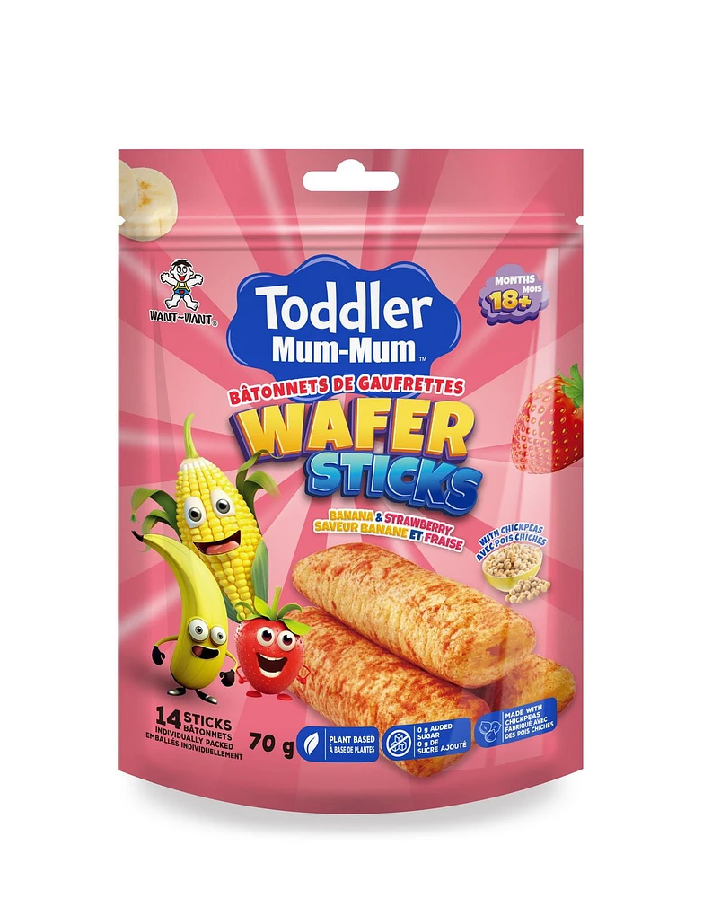 Toddler Mum-Mum bâtonnets de gaufrettes saveur Banane et Fraise TMM bâtonnets de Gaufrettes Saveur BananeFraise