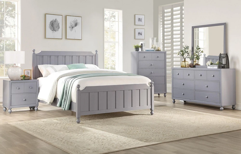 Topline Home Furnishings Farmhouse Grey Full Bed