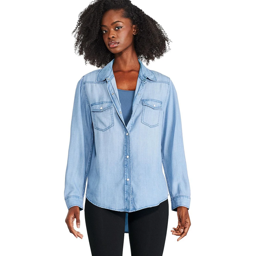 George Women's Denim Shirt, Sizes XS-XXL