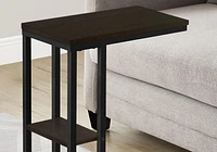 Monarch Specialties Accent Table, C-shaped, End, Side, Snack, Living Room, Bedroom, Metal, Laminate, Brown, Black, Contemporary, Modern