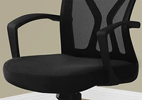 Monarch Specialties Office Chair, Adjustable Height, Swivel, Ergonomic, Armrests, Computer Desk, Work, Metal, Fabric, Brown, Contemporary, Modern