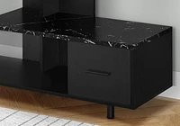 Monarch Specialties Tv Stand, 48 Inch, Console, Media Entertainment Center, Storage Drawer, Living Room, Bedroom, Laminate, Marble Look, Contemporary