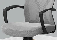 Monarch Specialties Office Chair, Adjustable Height, Swivel, Ergonomic, Armrests, Computer Desk, Work, Metal, Fabric, Grey, Black, Contemporary, Modern