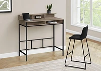 Monarch Specialties Computer Desk, Home Office, Standing, Storage Shelves, 48"l, Work, Laptop, Metal, Laminate, Brown, Black, Contemporary, Modern