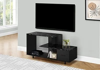 Monarch Specialties Tv Stand, 48 Inch, Console, Media Entertainment Center, Storage Drawer, Living Room, Bedroom, Laminate, Marble Look, Contemporary