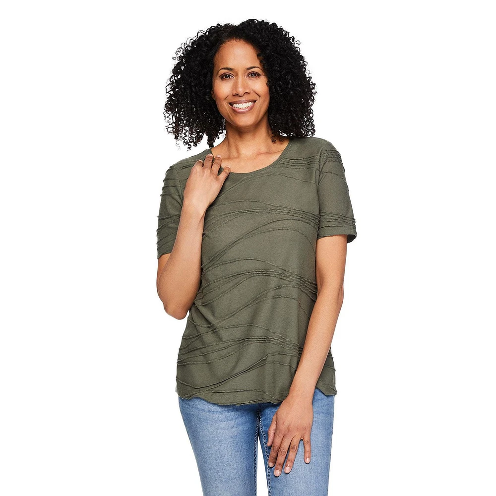 Iyla Women's Short Sleeve Ripple Tee