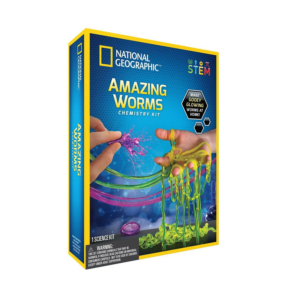 National Geographic Amazing Worms Chemistry Kit, STEM Science for Kids