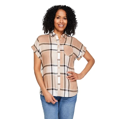 Chemise à carreaux classique Iyla pour femmes