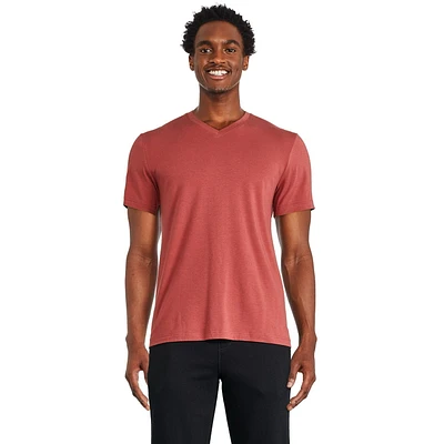 T-shirt extensible à encolure en V George pour hommes