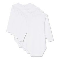 Lot de 4 cache-couches à manches longues George unisexe pour nourrissons Tailles 0-24 mois