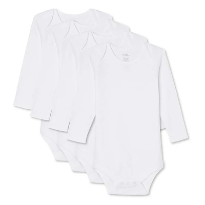 Lot de 4 cache-couches à manches longues George unisexe pour nourrissons Tailles 0-24 mois