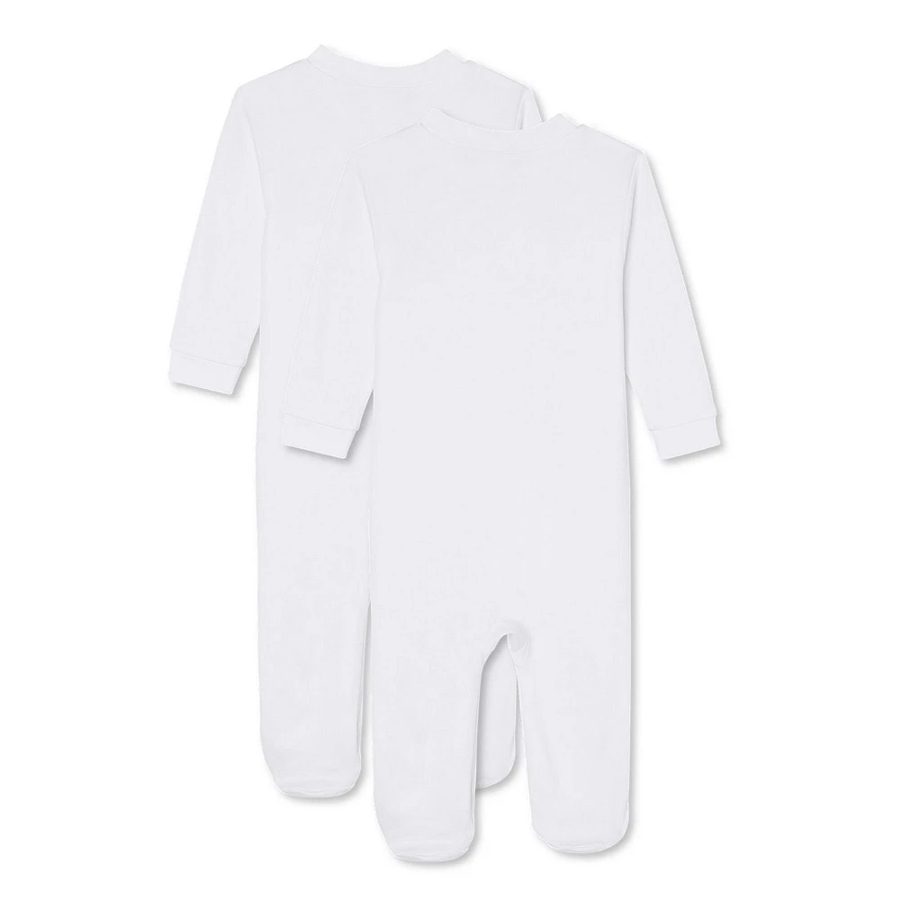Lot de 2 grenouillères George unisexe pour nourrissons Tailles 0-12 mois
