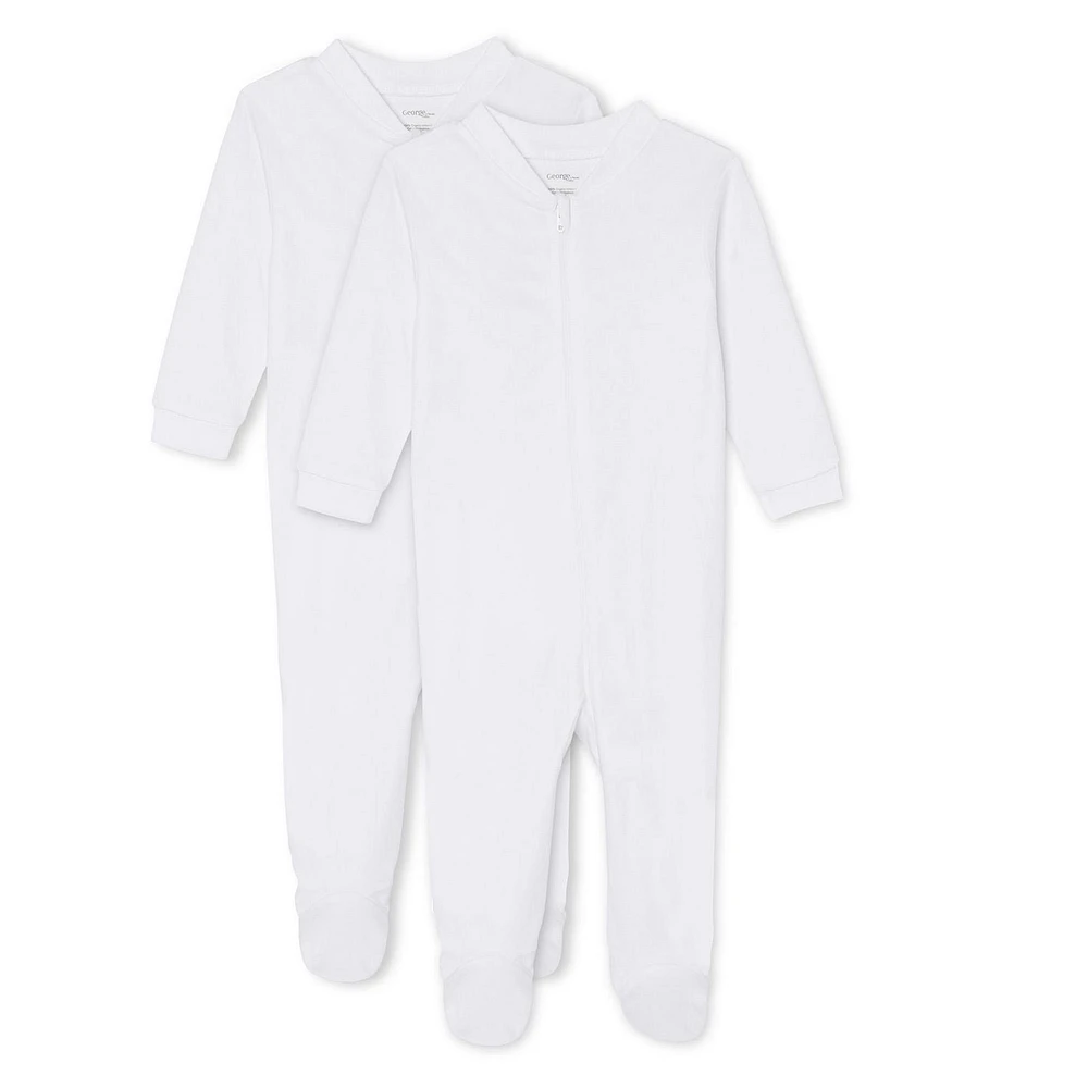 Lot de 2 grenouillères George unisexe pour nourrissons Tailles 0-12 mois