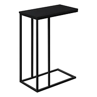 Monarch Specialties Accent Table, C-shaped, End, Side, Snack, Living Room, Bedroom, Metal, Laminate, Black, Contemporary