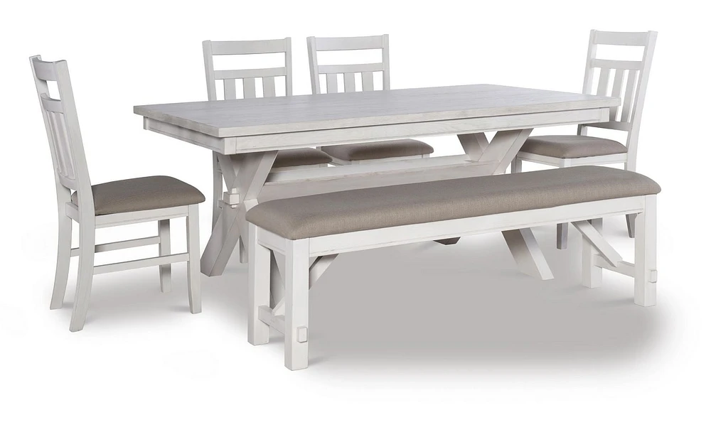 Padilla 6-Piece Dining Set, White