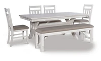 Padilla 6-Piece Dining Set, White